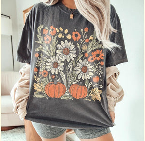 Pumpkin and Floral Fall Favorite Tee